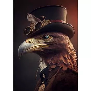 Стимпанк Животные Гепард Панда Кролик Тигр Кошка Холст Картина Скандинавские Постеры Принт Настенное Искусство для Гостиной Домашний Декор 21cm30cm NoFrame