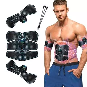 Стимулятор мышц живота, тренажер для бедер, EMS, электрический вибрационный пояс для похудения, тренажер для похудения, оборудование для фитнеса унисекс red