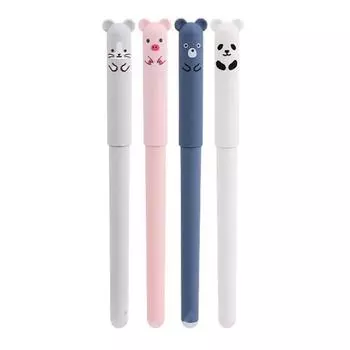 Стираемая гелевая ручка Термо-легко стираемая гелевая ручка Милый мультяшный набор ластиков с ластиком без отходов Наконечник ручки 0,5 мм 20 мл One Size