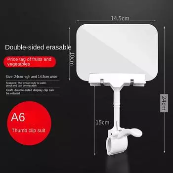 Стираемая меловая ценникодержатель A4 A5 A6 Ценник Держатель знака цены Пекарня Супермаркет Ресторан Меню F