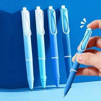 Стираемая ручка с градиентным цветом EF 0,38 мм, ручка-пресс, школьные ручки, перьевые ручки, канцелярские принадлежности 4Pcs blue