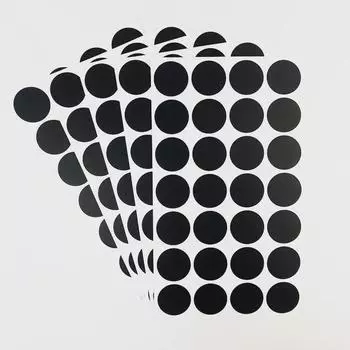 Стираемые наклейки из ПВХ черного цвета 1-5 см в виде точек - круглые наклейки для затенения школьной доски 1cm, 50 stickers per sheet