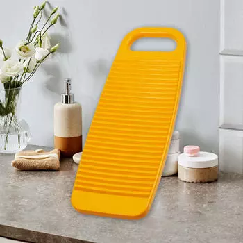 Стиральная доска для одежды, доска для ручной стирки, утолщенная, длина 17,72 дюйма, противоскользящая для общежития, прачечная жёлтый