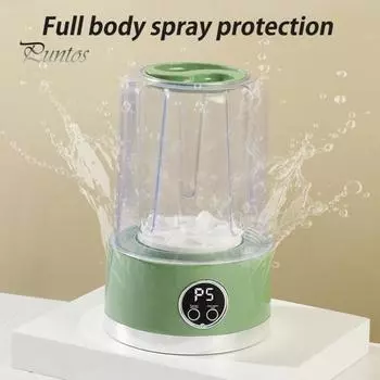 Стиральная машина для нижнего белья, беспроводная мини-стиральная машина с цифровым дисплеем, простая в эксплуатации, перезаряжаемая, стиральная машина для белья белый