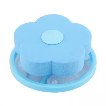 Стиральная машина Устройство для удаления волос Плавающий фильтр Сетчатый мешок Шар в форме цветка Синий синий