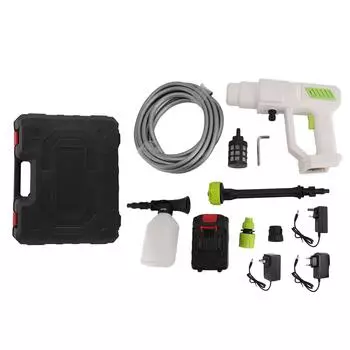 Стиральная машина высокого давления с питанием от аккумулятора, беспроводная портативная автомобильная мойка с фильтрующим шлангом для дома EU Plug 110240V