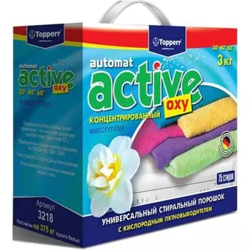 Стиральный порошок Topperr Active 3кг Универсальный Автомат 3218
