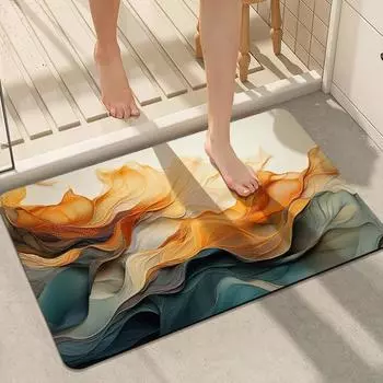 Стиральный водопоглощающий и нескользящий коврик для двери, коврик для пола в ванной, коврик для туалета, коврик для ног, коврик для входной двери, ковер 40 * 60CM