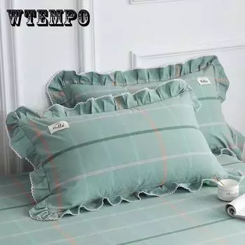 Стираная хлопковая хлопковая боковая наволочка, однотонная хлопковая наволочка, наволочка, 48*74 см