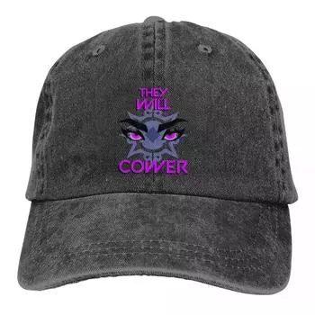 Стираная мужская бейсболка Empress Trucker Snapback Ковбойские кепки Dad Hat Valorant Agents Game Golf Hats чёрный