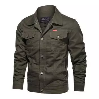 Стираная мужская куртка Tooling, повседневная куртка большого размера с лацканами, мужская рубашка, мужская рубашка M хаки