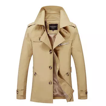 Стираная мужская куртка весна-осень средней длины повседневная мужская модная куртка M