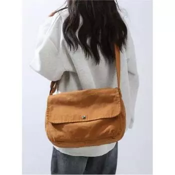 Стираная сумка через плечо, студенческая холщовая сумка для поездок на работу, классная сумка большой вместимости, простая тканевая сумка 341423 CM коричневый