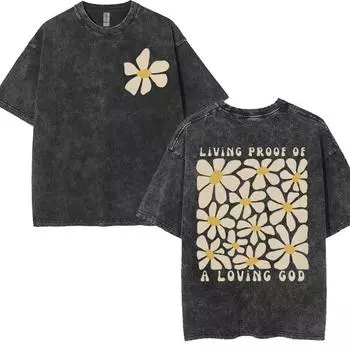 Стираная винтажная эстетическая христианская футболка мужская футболка с надписью «Иисус умер за меня, теперь я живу для него» футболка унисекс S