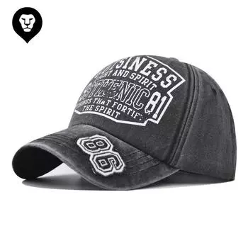 Стиранная хлопковая бейсболка с принтом Стиранная старая кепка с буквами Adjustable бордовый