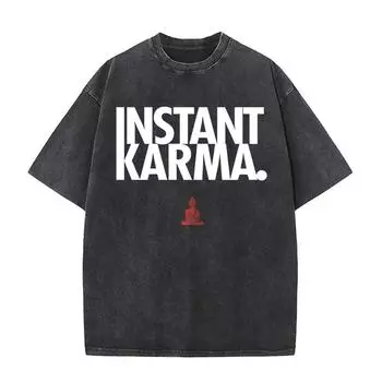 Стираные винтажные футболки Frank Fashion Футболка Blond Self Control с рисунком Ocean Tees Хлопок Мужская свободная одежда S