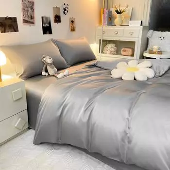 Стираный однотонный двойной пододеяльник Cool Comfort с реактивной печатью пододеяльник 180x220 200x230 см Постельное белье Двуспальная кровать 150x200cm 1pcs