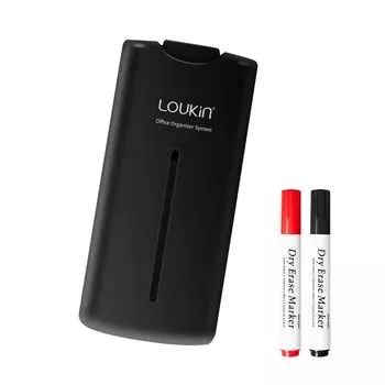 Стирательная резинка для белой доски LOUKIN с очистителем и запатентованным магнитным ластиком с 2 маркерами для белой доски, встроенным магнитом,