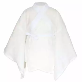 Стирающиеся летние подлинные полуодежды [KYOETSU] Нижнее белье, пенька, воротник, средство для снятия, для женщин (M) кремовый