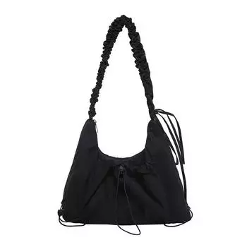 Stitching line shoulder bags with large capacity interior compartment high-quality women s zipper nylon bags