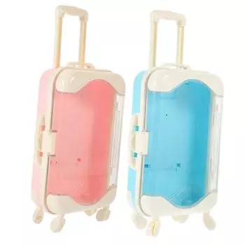 STOBOK 2 шт. чемодан миниатюрный мини кукольный домик дорожный декор кукольный домик маленький кукольный домик миниатюрный багаж дорожный игровой набор миниатюрный дорожный сундук мини