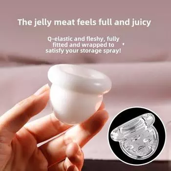 Чулок Jelly Jet Cup одноразовый эластичный мужской прозрачный мастурбатор мужской тренажер для пениса White
