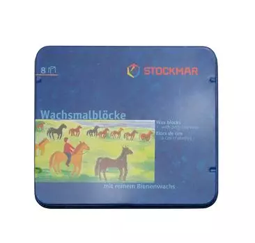 STOCKMAR Beeswax Block Crayon 8 цветов в банках Basic Colors ST34002 Оригинал [Японский продукт]