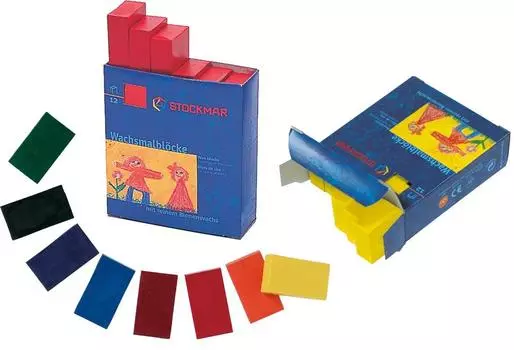 STOCKMAR Beeswax Crayon 15 12 Single Get Your Hands Safe Hard to Color Education ST36015 Blocks, Black, Pieces, Color, Children s Drawing, Iron-on