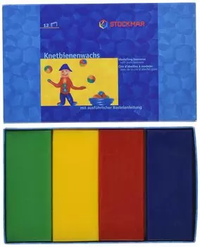 STOCKMAR Пчелиный воск, глина 12 цветов, 12 штук, ST51202, японский [Оригинальный продукт]