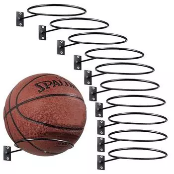 Стойка для баскетбола из кованого железа, настенные держатели для мячей, стойка для футбола, волейбольные мячи чёрный