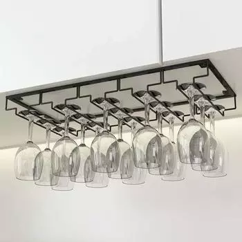 Стойка для бокалов для вина, настенная многофункциональная подвесная стойка для бокалов для вина, семейный кухонный шкаф, барная стойка для хранения бокалов