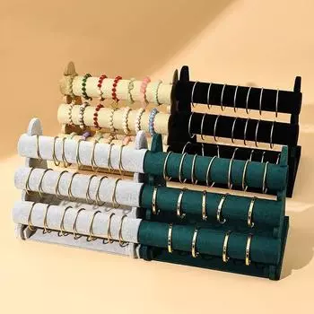 Стойка для демонстрации браслетов из трехслойной фланели, браслет, вешалка для хранения ювелирных изделий, стойка для часов, демонстрация браслетов, реквизит для стенда