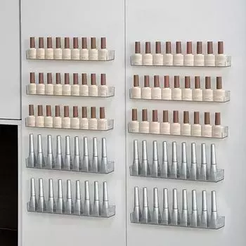 Стойка для демонстрации клея и масла для нейл-арта Стойка для демонстрации очков Прозрачная коробка для хранения косметических кисточек Настенная полка для лака для ногтей