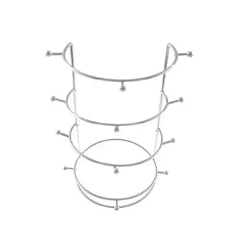 Стойка для демонстрации корон из нержавеющей стали, четырехъярусная, с кристаллами, держатель для повязок на голову, легко собирается, подставка для хранения ювелирных изделий