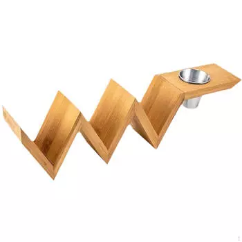 Стойка для демонстрации тако из бамбука для презентации еды на мероприятиях without bowl