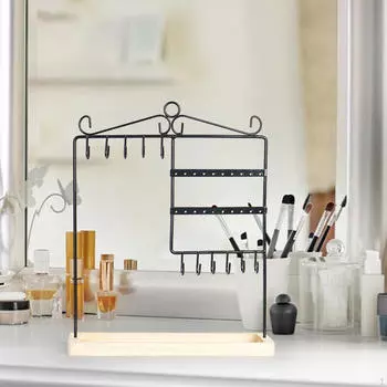 Стойка для демонстрации ювелирных изделий, ожерелий, сережек, съемная вешалка, прямоугольная подставка для