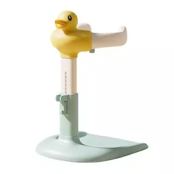 Стойка для детского душа, регулируемая по высоте и ширине, противоскользящая основа, стойка для детской ванночки, дизайн с уточкой, портативная подставка для купания малыша C