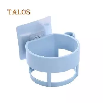 Стойка для фена, настенный держатель для ванной комнаты, клейкая чашка, полка для хранения инструментов, предметы для ванной комнаты бежевый