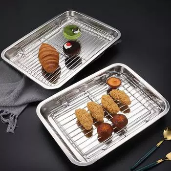 Стойка для фильтра Yousheng из нержавеющей стали Гриль-духовка Сверхмощная термостойкая охлаждающая стойка Легко моется в посудомоечной машине Безопасная сетчатая решетка для выпечки барбекю