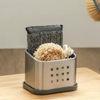 Стойка для губок из нержавеющей стали, органайзер для полок, бактериостаз, органайзер для кухни, держатель для губок