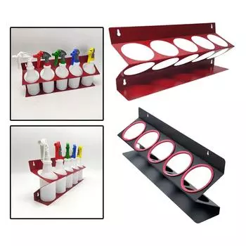 Стойка для хранения бутылок с распылителем, держатель для бутылок с распылителем для мойки автомобиля, настенное крепление для салона красоты, органайзер для инструментов для чистки и детализации чёрный