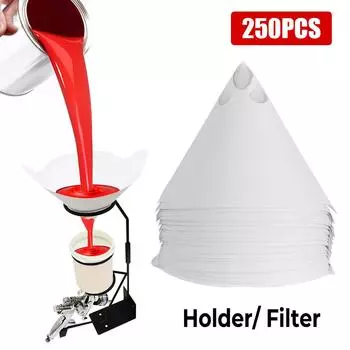 Стойка для хранения бытовых аксессуаров для краскопультов Держатель для краскопультов Подставка для автомобильного краскопульта Кронштейн Стойка для воронок для бумаги Стальная 200 pcs Filters