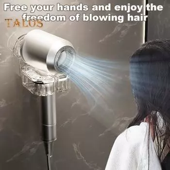 Стойка для хранения фена с прочной присоской, простая в установке, регулируемый органайзер для инструментов для укладки волос, настенное крепление, держатель для выпрямителя чёрный/серебряный