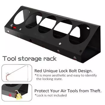 Стойка для хранения инструментов с замком безопасности, прочная конструкция, настенный баллончик с распылителем