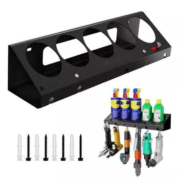 Стойка для хранения инструментов с замком безопасности, прочная конструкция, настенный баллончик с распылителем