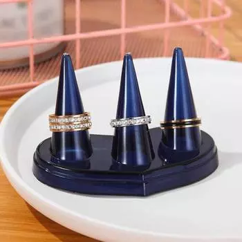 Стойка для хранения колец Держатель для колец Подставка для колец на три пальца Украшение чёрный