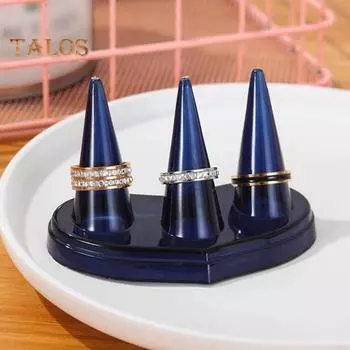 Стойка для хранения колец Держатель для колец Стойка для колец на три пальца Стойка для хранения на туалетном столике Магазин ювелирных изделий Организатор выставки колец чёрный