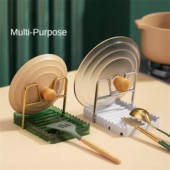 Стойка для хранения кухонных принадлежностей Прозрачные кухонные принадлежности Стойка для крышек для кастрюль Стойка для хранения на кухне Волнистая стойка для лопаток Стойка для кухни