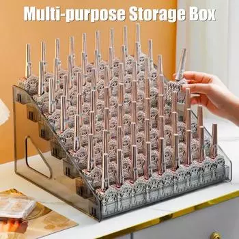 Стойка для хранения лака для ногтей, простая установка, прозрачный многослойный держатель для лака для ногтей, органайзер для солнцезащитных очков Triple Layer