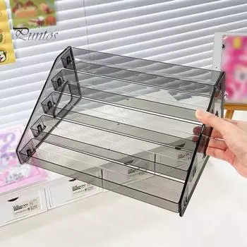 Стойка для хранения лака для ногтей, простая установка, прозрачный многослойный держатель для лака для ногтей, органайзер для солнцезащитных очков Triple Layer